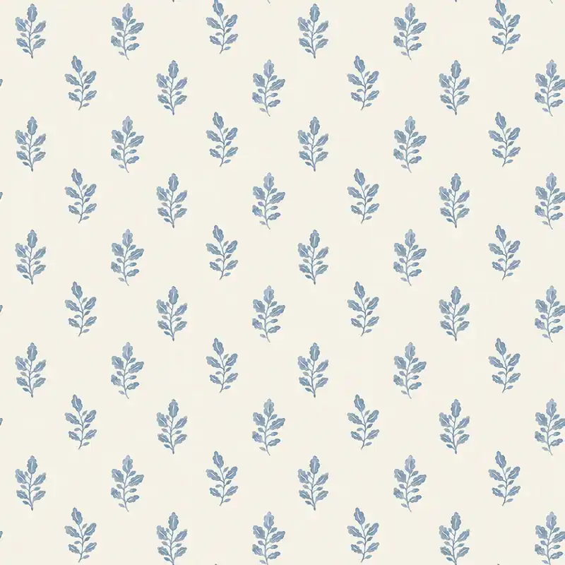 Vliestapete, creme-blau, Blätter, 7775, Adorn, Borastapeter Nur Für Kurze Zeit