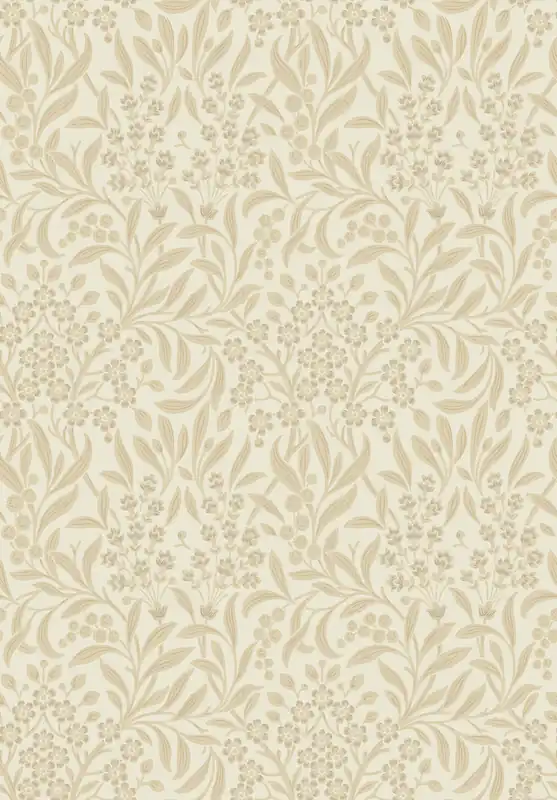 Tapete, creme, Blumen, Blätter, 4185, Alla Tiders Hus, Borastapeter Must-Have