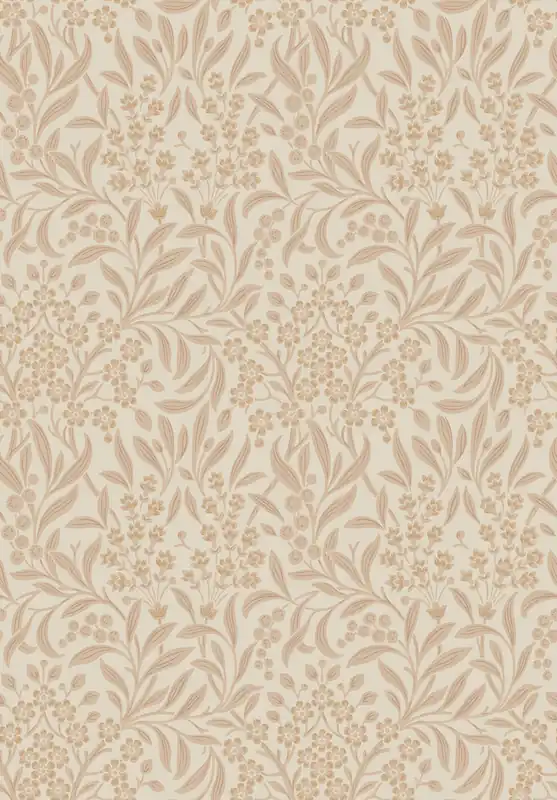Aktuell Tapete, beige-rosa, Blumen, Blätter, 4186, Alla Tiders Hus, Borastapeter