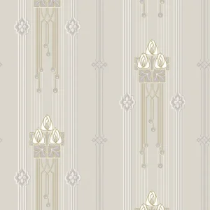Abverkauf Tapete, grau, Jugendstil-Muster, 4171, Alla Tiders Hus, Borastapeter
