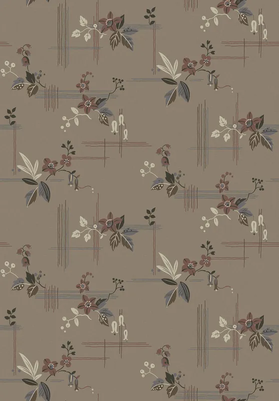 Tapete, braun, Blumen, 4173, Alla Tiders Hus, Borastapeter Sichere Zahlung