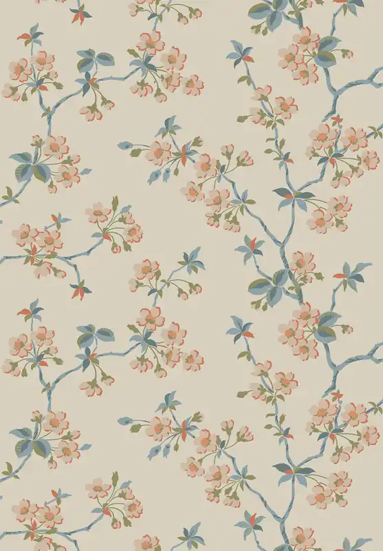 Tapete, beige, Zweige, Blumen, 4176, Alla Tiders Hus, Borastapeter Schnäppchen