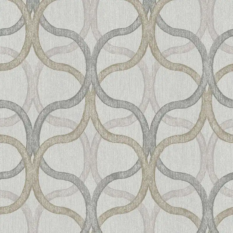 Geometrische Tapete, grau-beige, 128009, Refine, Graham Brown Boutique Neuheit