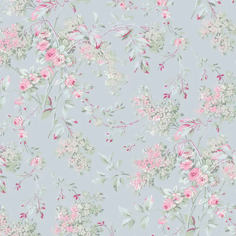 Tapete, blau, Blumen, 125123, Shabby Chic by Rachel Ashwell Heißes Angebot