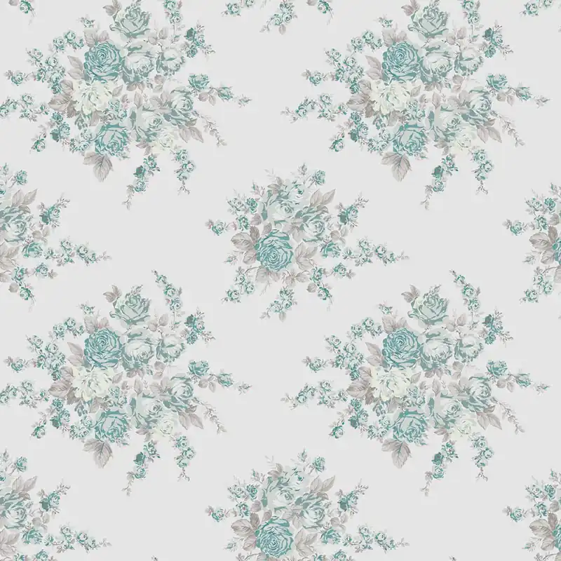 Tapete, grau-grün, Blumen, 125134, Shabby Chic by Rachel Ashwell Jetzt Bestellen