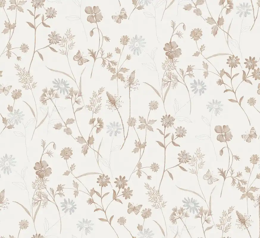 Tapete, braun-gold, Blumen, ZON102, Amazone, Masureel Markenprodukt