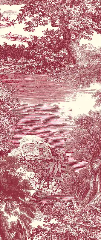 Meistverkauft Fototapete, rot, Wald, Bäume, DGSAL1051-260, Amazone, Masureel