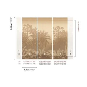 Bildtapete, braun-beige, Palmen, DGZON1043-300, Amazone, Masureel Rabatt
