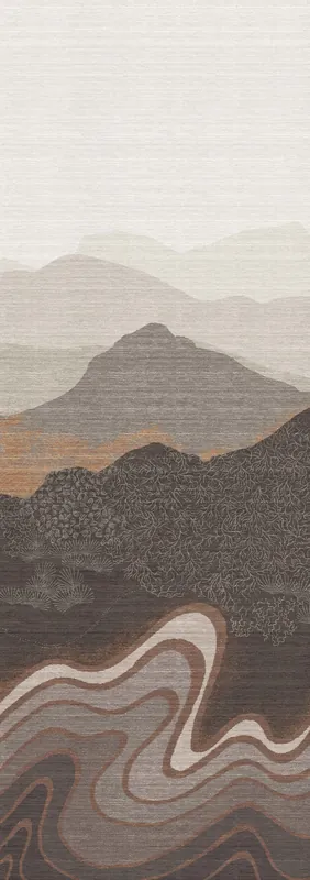 Saisonangebot Bildtapete, grau-braun, Berglandschaft, DGZON2031-260, Amazone, Masureel