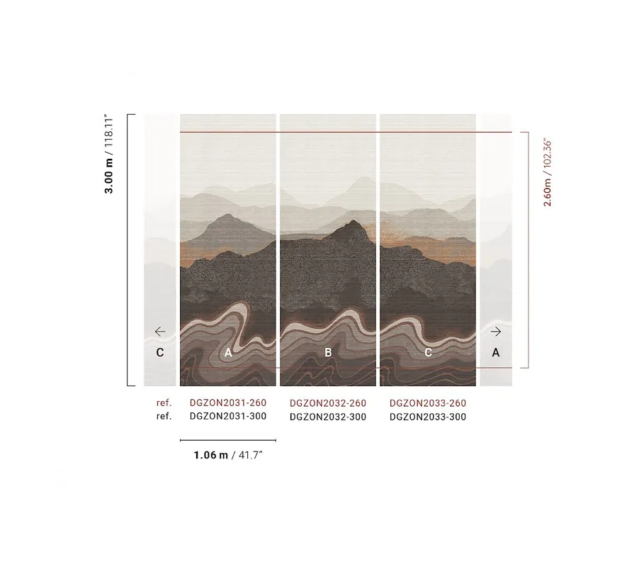 Kracherpreis Bildtapete, grau-braun, Berglandschaft, DGZON2033-300, Amazone, Masureel