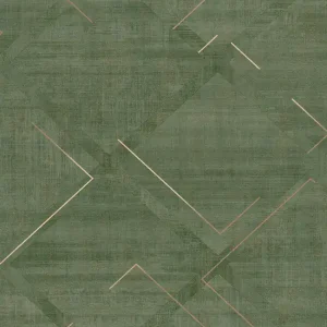 Geometrische Vliestapete, grün, 124126, Element, Graham Brown Premium Billig