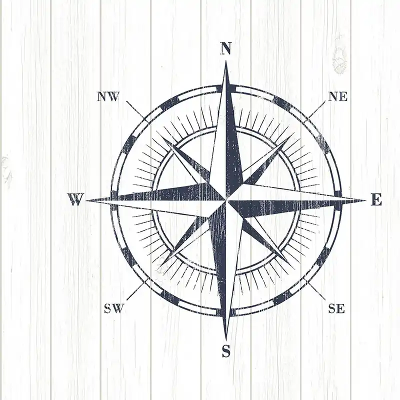 Neuheit Vliestapete, Kompass auf Holzbrettern 138975, Regatta Crew, Esta Home