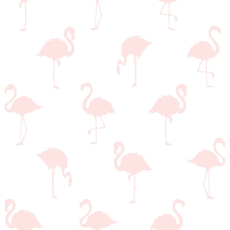 Highlight Weiße Vliestapete mit rosa Flamingos 138918, Little Bandits, Esta