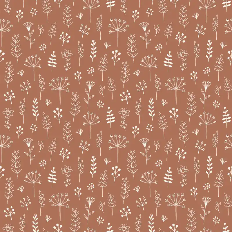 Sale Braune Vliestapete mit Blumen und Blättern, 139325, To the Moon and Back, Esta Home
