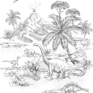 Geprüft Kinder-Fototapete mit Dinosauriern, 159237, To the Moon and Back, Esta Home