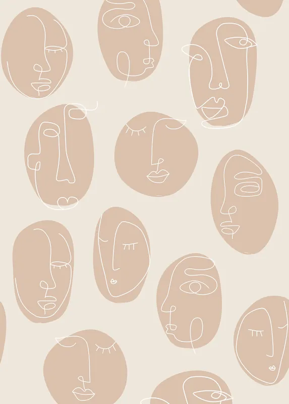 Grafische Vliestapete, beige, 159252, Bloom, Esta Home Sichere Zahlung