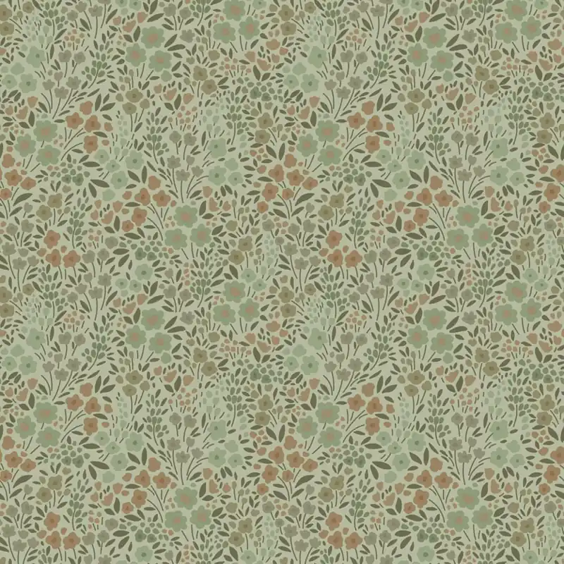 Billig Florale Vliestapete, grün, 139699, Bloom, Esta Home