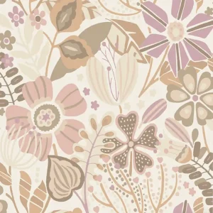 Florale Vliestapete, beige, 139675, Bloom, Esta Home Schnäppchen