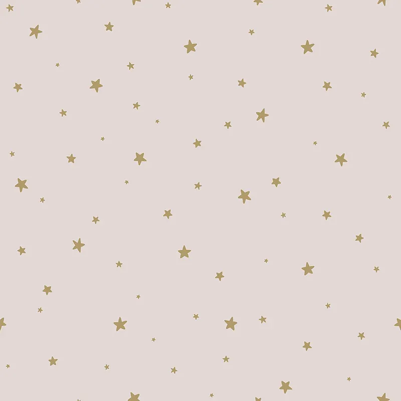 Heißes Angebot Altrosa Vliestapete mit goldenen Sternen 139260, Forest Friends, Esta