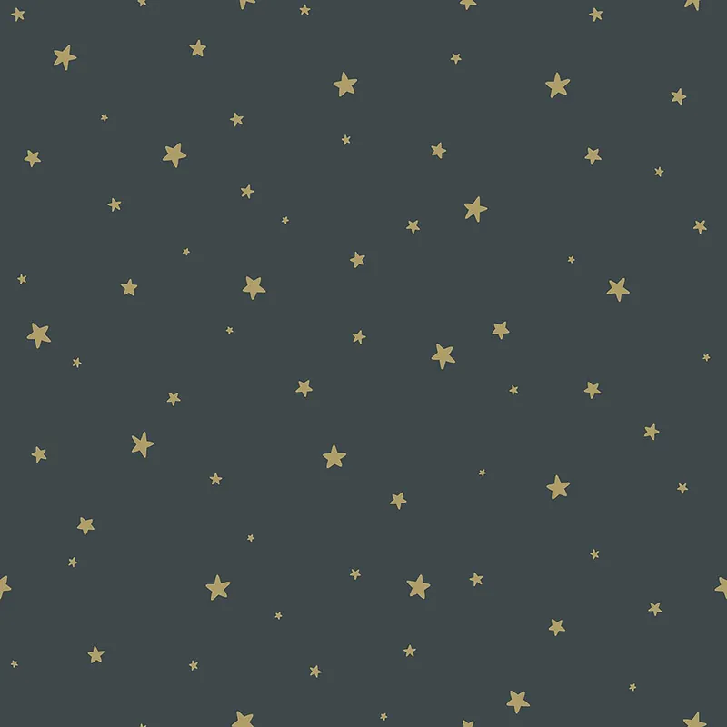 Angebot Graublaue Vliestapete mit goldenen Sternen 139261, Forest Friends, Esta