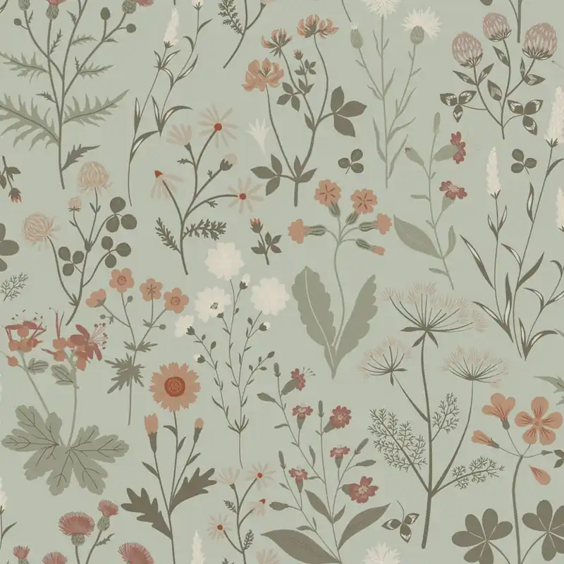 Florale Vliestapete, grün, 139598, Bloom, Esta Home Online Kaufen