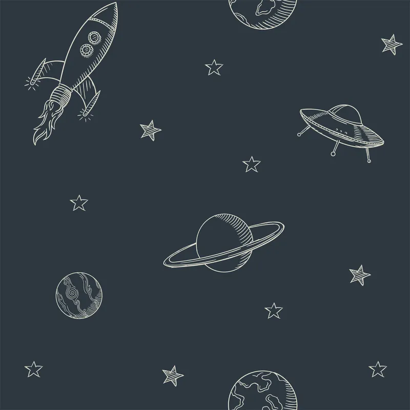Blaue Vliestapete, Weltraum, 139422, To the Moon and Back, Esta Home Letzte Chance