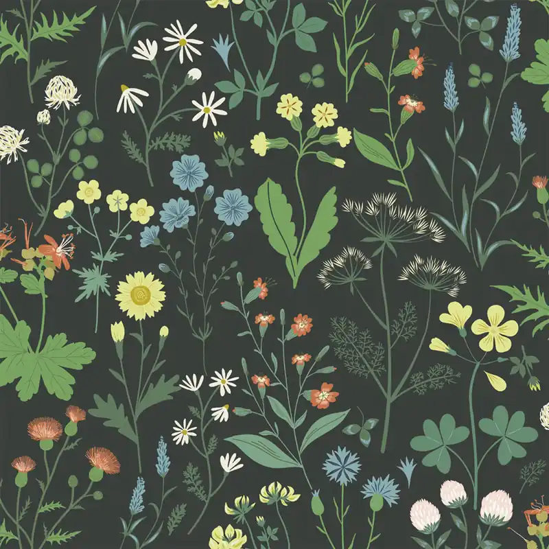 Garantierte Lieferung Florale Vliestapete, schwarz, 139392, Bloom, Esta Home