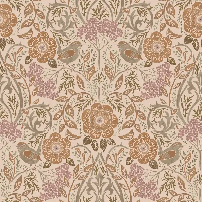 Nur Für Kurze Zeit Florale Vliestapete, braun-beige, 139567, Bloom, Esta Home