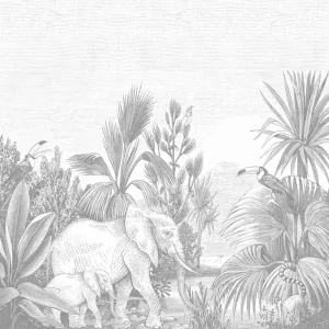 Wandbilder Dschungel, Elefanten 159061, 300 x 279 cm, Forest Friends, Esta Sichere Zahlung
