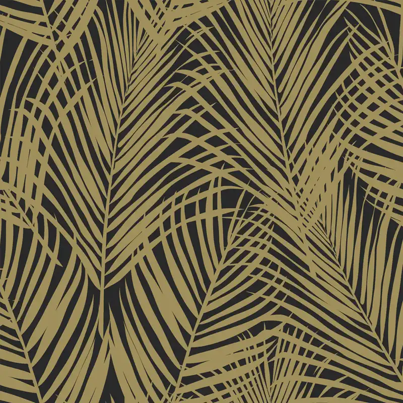 Vliestapete, Palmblätter, schwarz-gold, 139318, Bloom, Esta Home Wochenendangebot