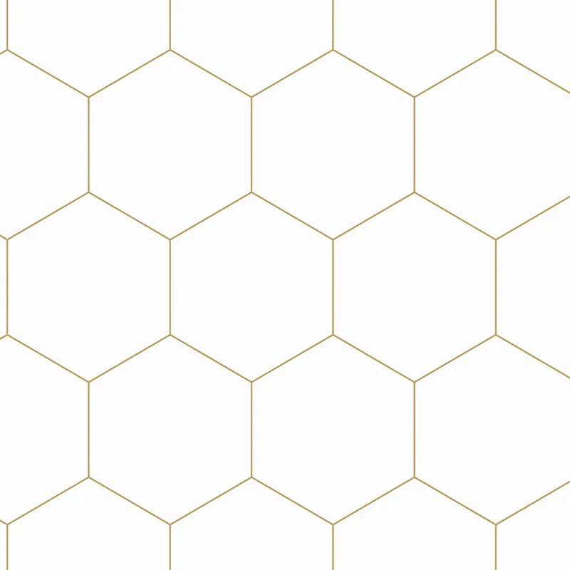 Geometrische Vliestapete, weiß-gold, 139312, Bloom, Esta Home Sale