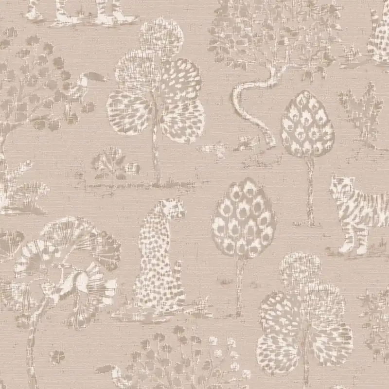 Top-Preis Rosa Vliestapete mit Bäumen, Tigern und Leoparden 317312, Oasis, Eijffinger