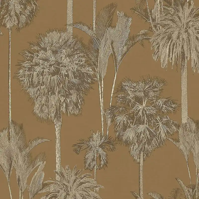 Saisonangebot Ocker Vliestapete für die Wand Oase, Palmen 317321, Oasis, Eijffinger