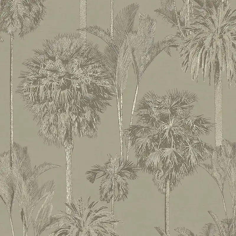 Neue Ware Graue Vliestapete für die Wand Oase, Palmen 317324, Oasis, Eijffinger