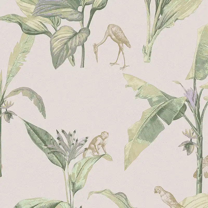 Top-Preis Vliestapete für die Wand, Palmblätter, Vögel, Affen 317342, Oasis, Eijffinger