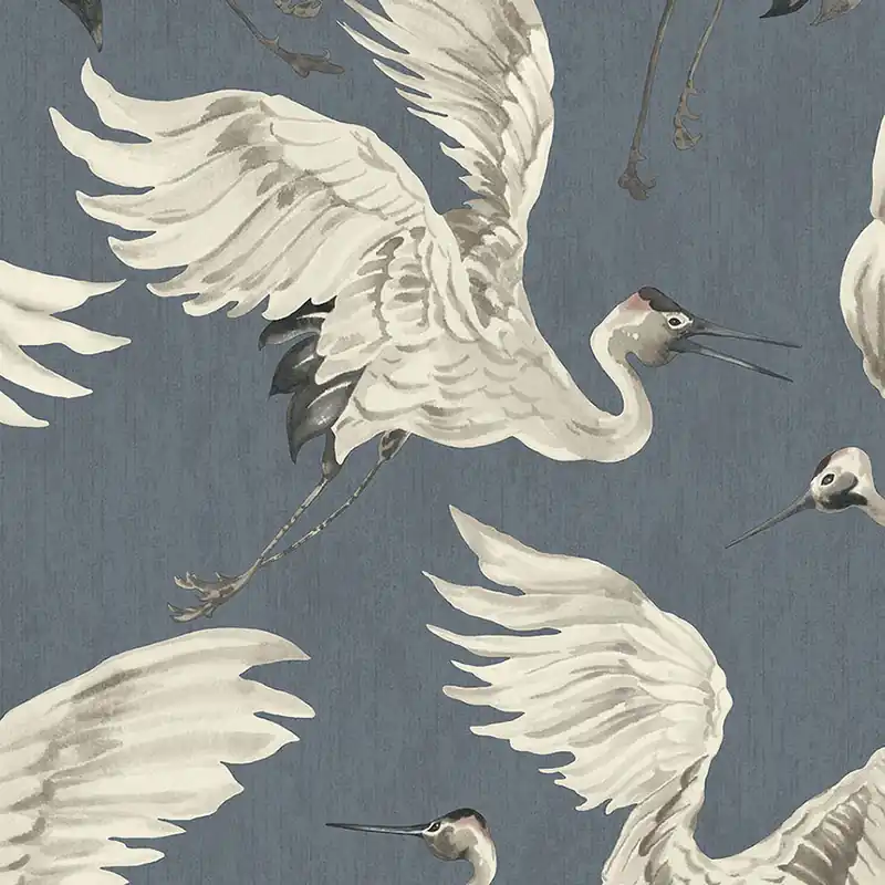 Blaue Vliestapete für die Wand, fliegende Vögel 317354, Oasis, Eijffinger Saisonangebot