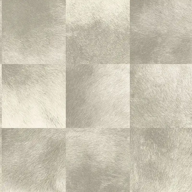 Sonderaktion Graue Vliestapete für die Wand, quadratisches Muster Imitation Pelz 347323, Luxury Skins, Origin