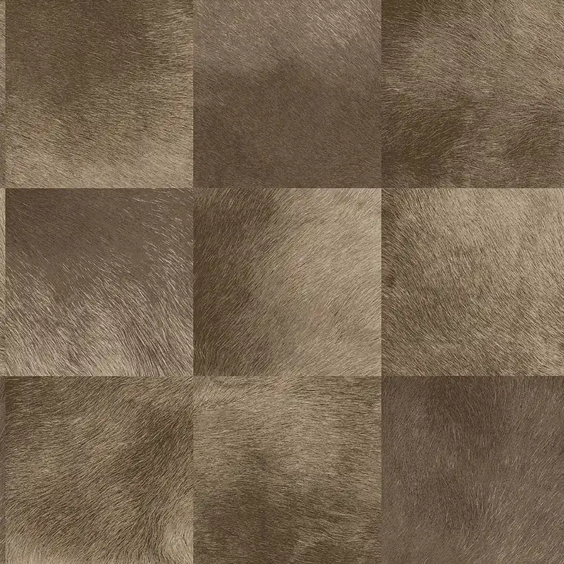 Vliestapete braun, quadratisches Muster Imitation Pelz 347325, Luxury Skins, Origin Solange Der Vorrat Reicht
