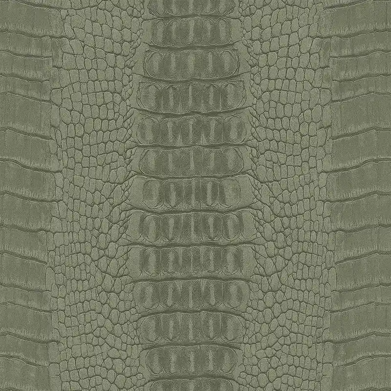 Direktkauf Khakifarbene Vliestapete für die Wand, Krokodillederimitat 347773, Luxury Skins, Origin