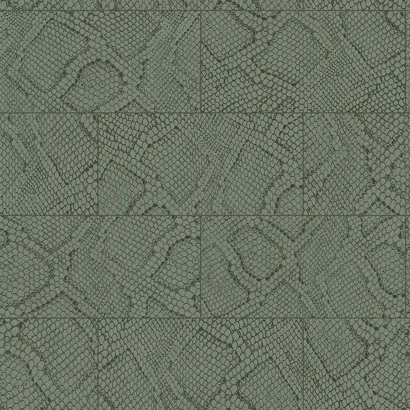 Grüne Vliestapete, Schlangenhautmuster 347787, Luxury Skins, Origin Preiswert