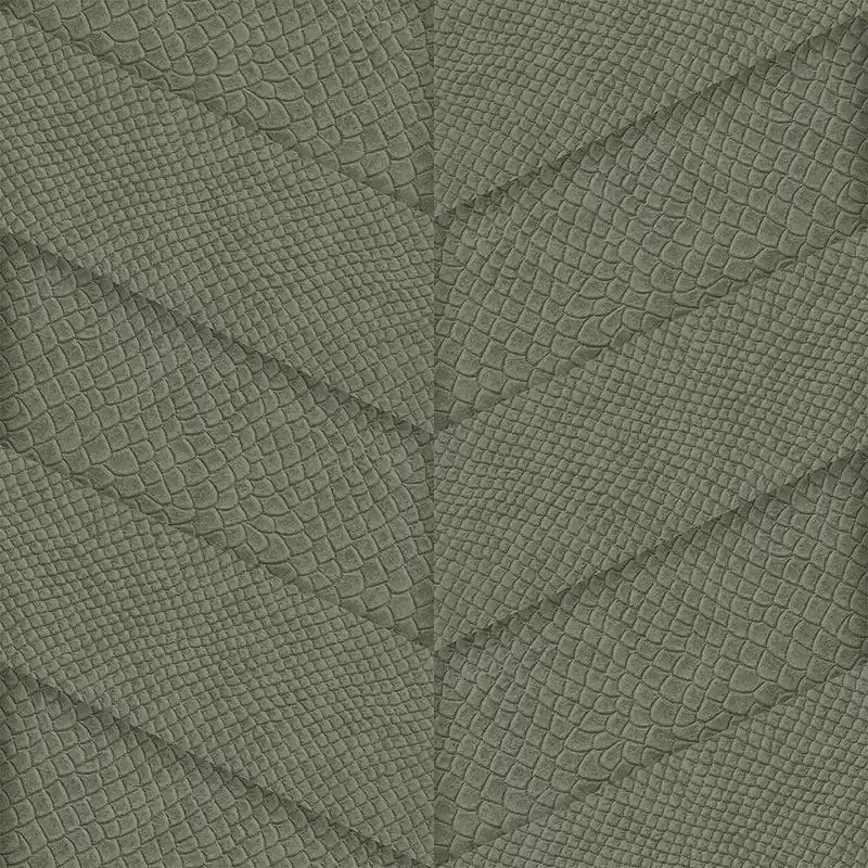 Finale Aktion Grüne Vliestapete, Parkett-Ledermuster 347792, Luxury Skins, Origin