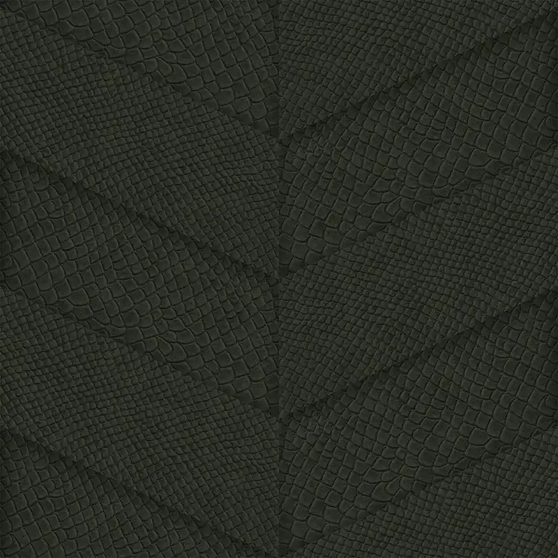 Dunkelgrüne Vliestapete, Parkett-Ledermuster 347796, Luxury Skins, Origin Super-Preis