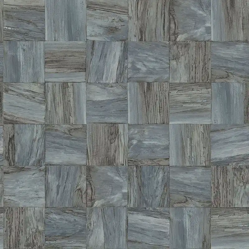 Sonderaktion Tapete in graublauer Holzoptik, 347514, Matières - Wood, Origin