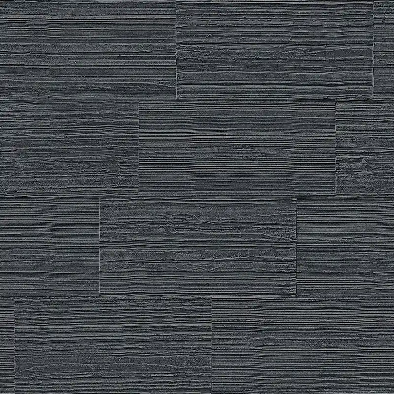 Top-Seller Vliestapete, Imitation von schwarzen und silbernen Steinfliesen 347572, Matières - Stone, Origin