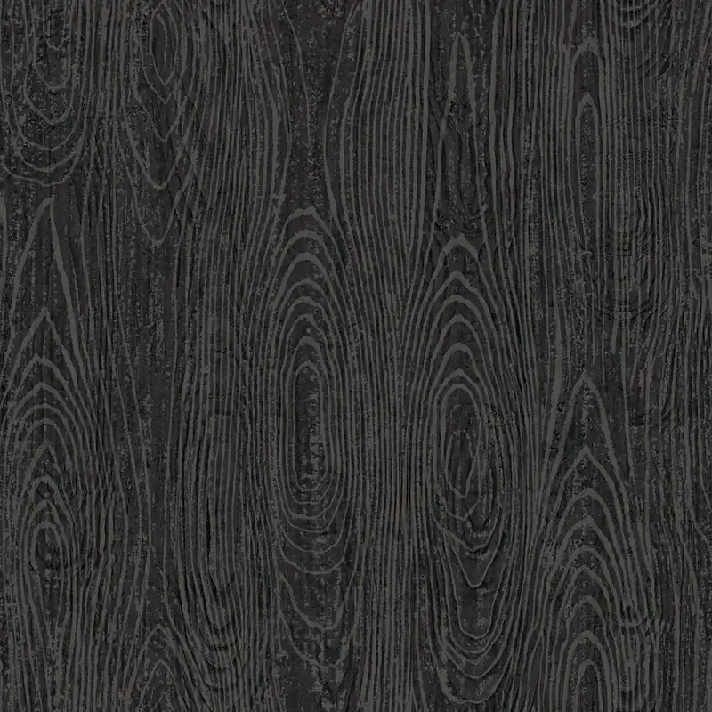Schwarze halbglänzende Tapete in Holzoptik, 347558, Matières - Wood, Origin Super-Preis