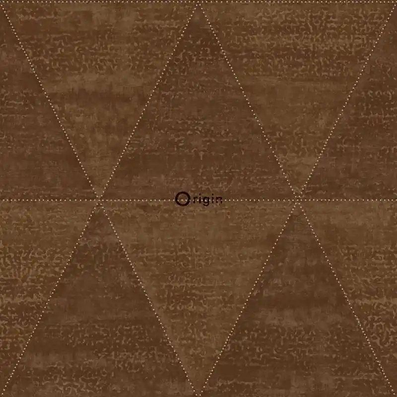 Wochenendangebot Braune Vliestapete, Imitation von Metalldreiecken 337604, Matières - Metal, Origin
