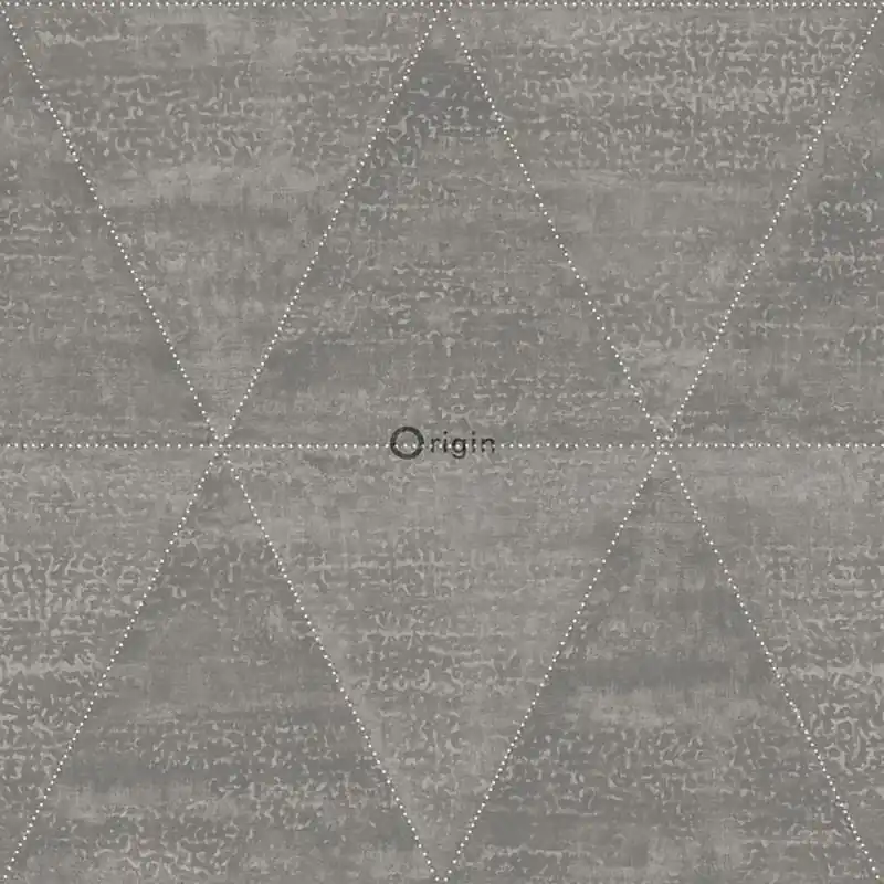 Graue Vliestapete, Imitation von Metalldreiecken 337603, Matières - Metal, Origin Expressversand