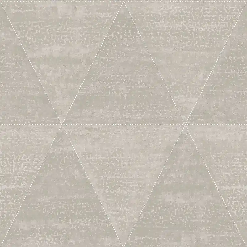 Preis Gesenkt Metallische Vliestapete, Imitation von Metalldreiecken 347590, Matières - Metal, Origin