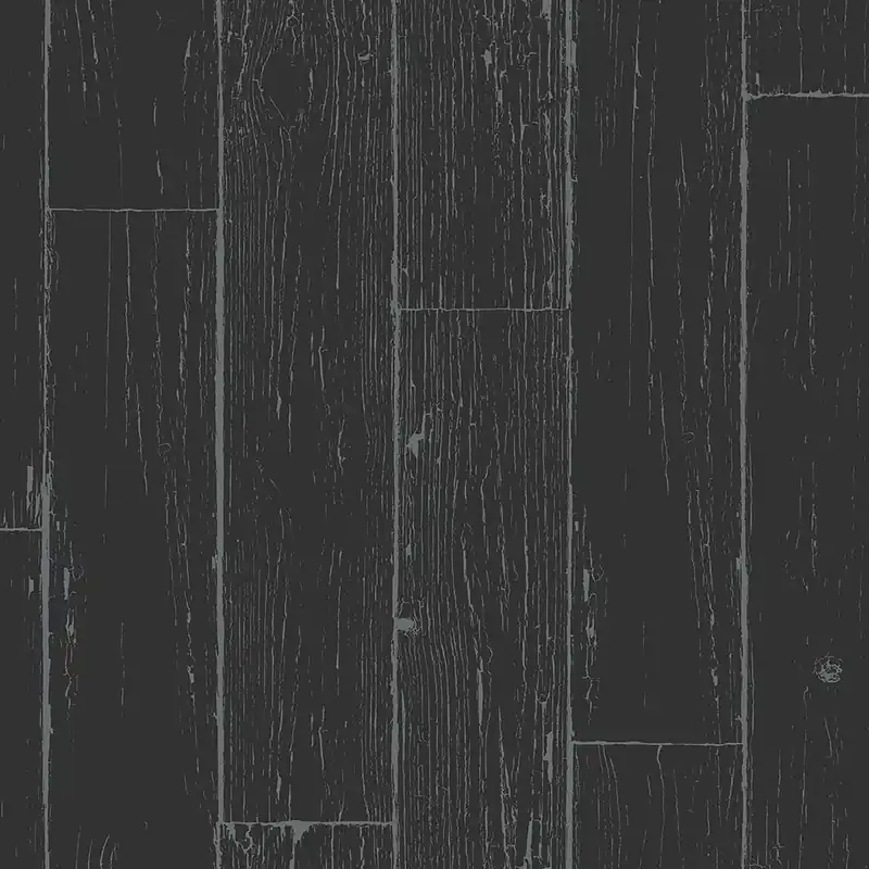 Preiswert Tapete in schwarz-silberner Holzoptik, Dielen, 347542, Matières - Wood, Origin