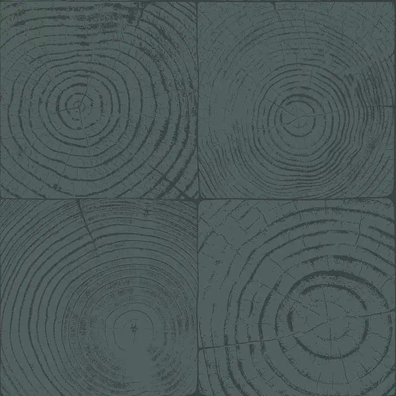 Preisknaller Tapete in blauer Holzoptik mit Jahresringen, 347549, Matières - Wood, Origin